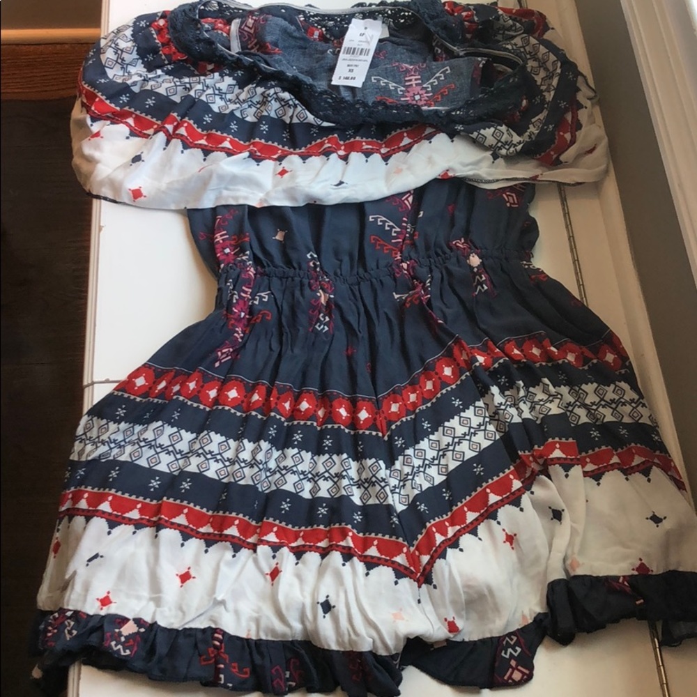 LF off the shoulder romper NWT